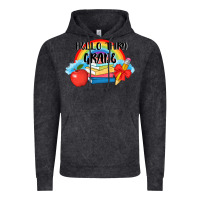 Vintage Black back to school hello third grade 3200x2400 Vintage Hoodie - AdoDesignShop
