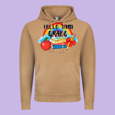 Back To School Hello Third Grade 3200x2400 Vintage Hoodie Designed By Adodesignshop
