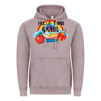 Vintage Zinc back to school hello third grade 3200x2400 Vintage Hoodie - AdoDesignShop
