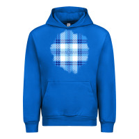 Cobalt Winter Tartan Patch Urban Hoodie - BundleAndBundleShop