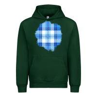 Forest Green Winter Tartan Patch Urban Hoodie - BundleAndBundleShop