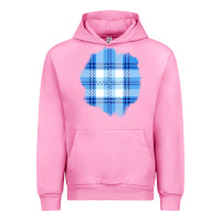 Fuchsia Pink Winter Tartan Patch Urban Hoodie - BundleAndBundleShop