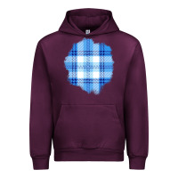 Mauve Wine Winter Tartan Patch Urban Hoodie - BundleAndBundleShop