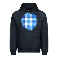 Navy Winter Tartan Patch Urban Hoodie - BundleAndBundleShop