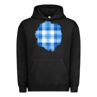 Pigment Black Winter Tartan Patch Urban Hoodie - BundleAndBundleShop