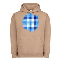 Pigment Burro Winter Tartan Patch Urban Hoodie - BundleAndBundleShop