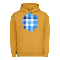 Pigment Peanut Butter Winter Tartan Patch Urban Hoodie - BundleAndBundleShop