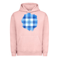 Pigment Salmon Winter Tartan Patch Urban Hoodie - BundleAndBundleShop