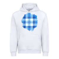 White Winter Tartan Patch Urban Hoodie - BundleAndBundleShop