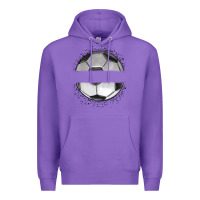 Purple custom soccer Premium Hoodie - MaliasSmallBusiness