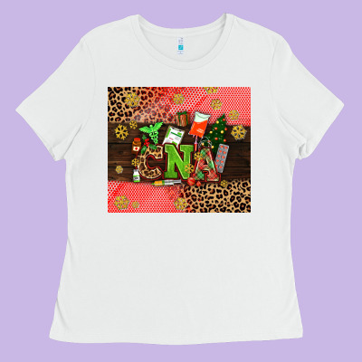 Cna Christmas Ladies Tee Designed By Adodesignshop