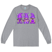 Heather Grey Domestic Violence Warrior Gnomes Long Sleeve Tee - texasbilliewilder
