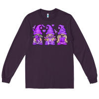 Plum Domestic Violence Warrior Gnomes Long Sleeve Tee - texasbilliewilder
