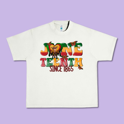 Urban Heavy Tee juneteenth since 1865 with heart