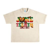 Sandshell juneteenth since 1865 with heart Urban Heavy Tee - texasbilliewilder