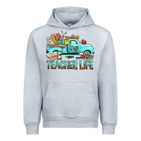 Heather Grey Teacher Life With Truck Urban Hoodie - BundleAndBundleShop