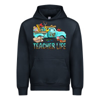 Navy Teacher Life With Truck Urban Hoodie - BundleAndBundleShop