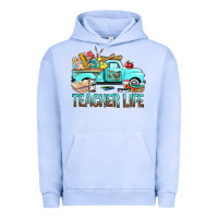 Pigment Grape Ice Teacher Life With Truck Urban Hoodie - BundleAndBundleShop