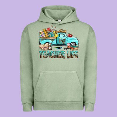 Teacher Life With Truck Urban Hoodie Designed By Bundleandbundleshop