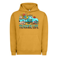 Pigment Peanut Butter Teacher Life With Truck Urban Hoodie - BundleAndBundleShop