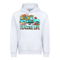 White Teacher Life With Truck Urban Hoodie - BundleAndBundleShop