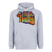 Heather Grey trick or treat white Heavyweight Hoodie - JahusDesignShop