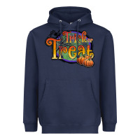Navy trick or treat white Heavyweight Hoodie - JahusDesignShop