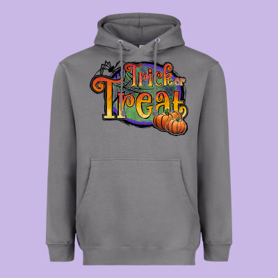 Trick Or Treat White Heavyweight Hoodie Designed By Jahusdesignshop