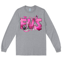 Heather Grey Environmental Services Breast Cancer Long Sleeve Tee - texasbilliewilder