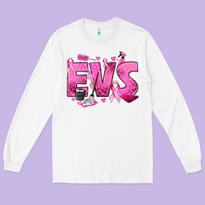 Environmental Services Breast Cancer Long Sleeve Tee Designed By Texasbilliewilder