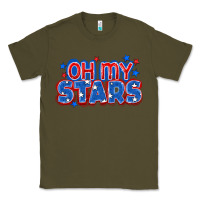 Army Green Oh my stars 4th of july Classic Tee - CowGirlArtShop