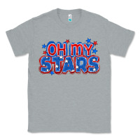 Heather Grey Oh my stars 4th of july Classic Tee - CowGirlArtShop