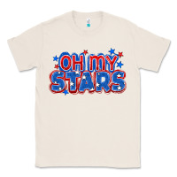 Natural Oh my stars 4th of july Classic Tee - CowGirlArtShop