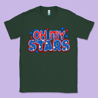 Oh My Stars 4th Of July Classic Tee Designed By Cowgirlartshop