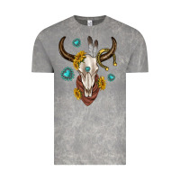 Cloud Rock western cow skull Vintage Tee - texasbilliewilder