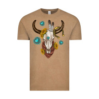 Vintage Coffee western cow skull Vintage Tee - texasbilliewilder