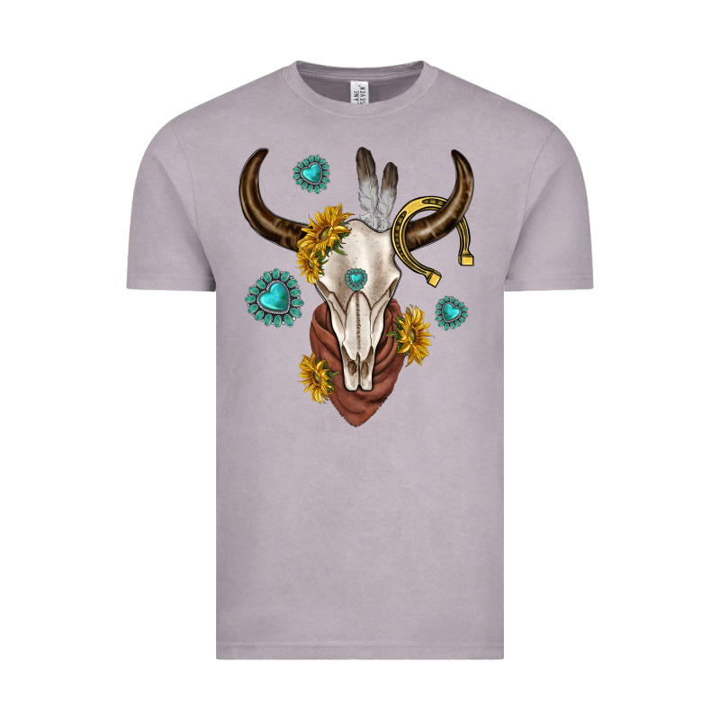Western Cow Skull Vintage Tee by texasbilliewilder | Teevron