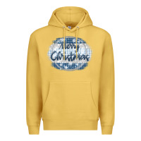 Antique Gold merry christmas blue Premium Hoodie - MaliasSmallBusiness