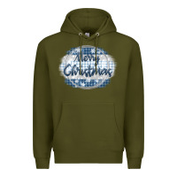 Army Green merry christmas blue Premium Hoodie - MaliasSmallBusiness