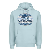 Blue Mist merry christmas blue Premium Hoodie - MaliasSmallBusiness
