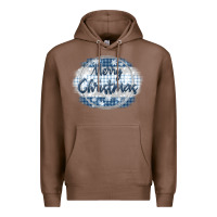 Chestnut merry christmas blue Premium Hoodie - MaliasSmallBusiness