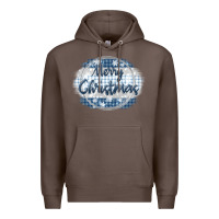 Coffee merry christmas blue Premium Hoodie - MaliasSmallBusiness
