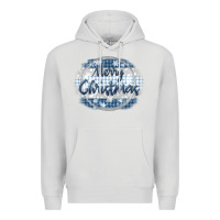 Dove Grey merry christmas blue Premium Hoodie - MaliasSmallBusiness