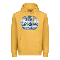 Mustard merry christmas blue Premium Hoodie - MaliasSmallBusiness