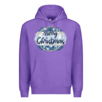 Purple merry christmas blue Premium Hoodie - MaliasSmallBusiness