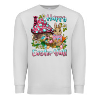 Dove Grey happy easter y'all rabbit Premium Sweatshirt - BarkalooDesign