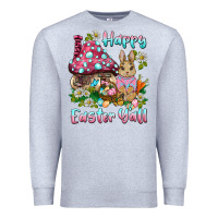 Heather Grey happy easter y'all rabbit Premium Sweatshirt - BarkalooDesign
