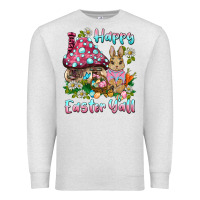 Oatmeal Heather happy easter y'all rabbit Premium Sweatshirt - BarkalooDesign