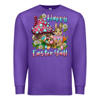 Purple happy easter y'all rabbit Premium Sweatshirt - BarkalooDesign