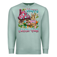 Seafoam happy easter y'all rabbit Premium Sweatshirt - BarkalooDesign